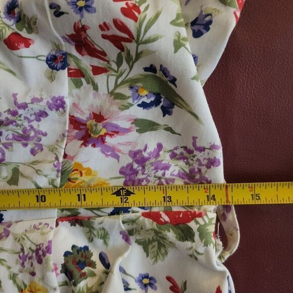 English Rose Miss Selfridge Floral Retro Sweetheart Tea Dress - Picture 15 of 16